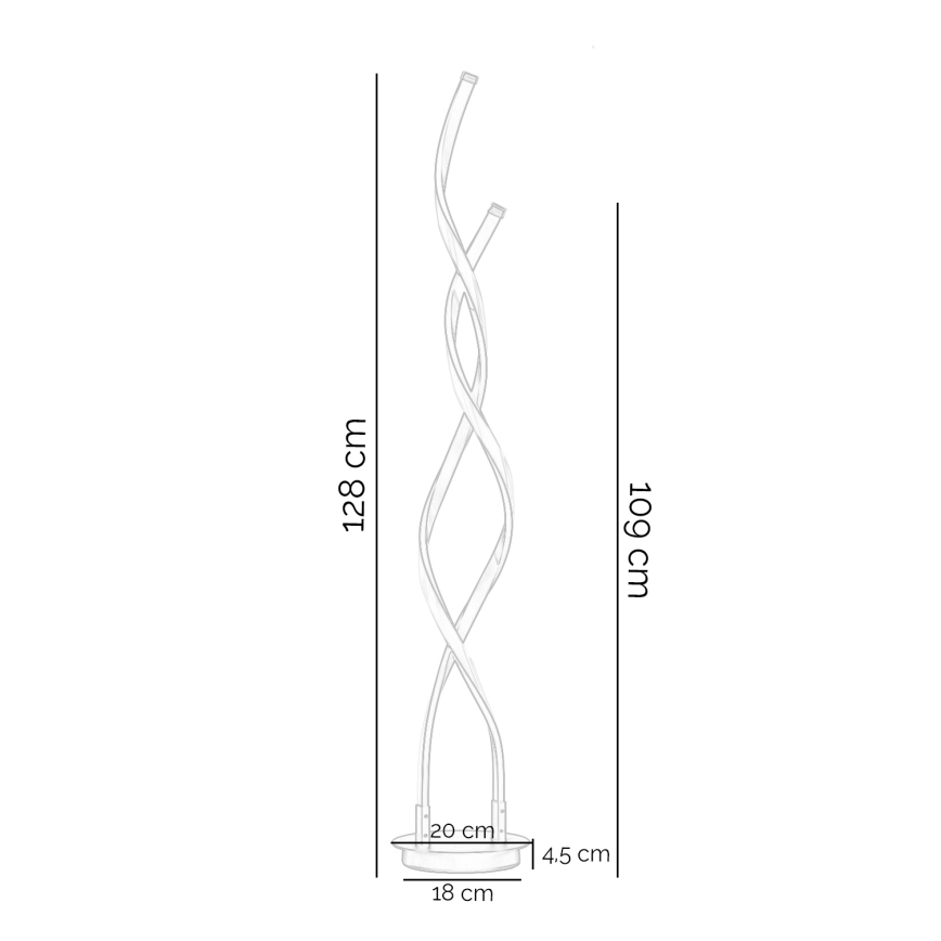 ONLI -  LED Stojací lampa DAFNE LED/38W/230V 4000K černá