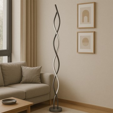 ONLI - LED Stojací lampa DNA LED/24W/230V 4000K stříbrná