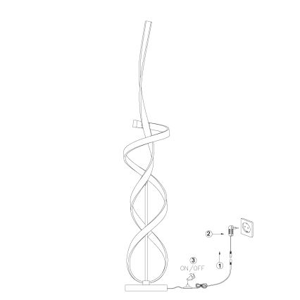 ONLI - LED Stojací lampa KIRA LED/31W/230V 4000K zlatá