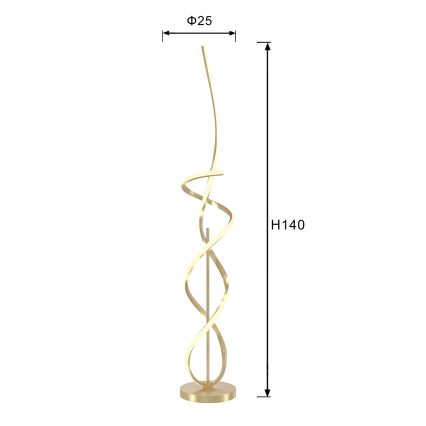 ONLI - LED Stojací lampa KIRA LED/31W/230V 4000K zlatá