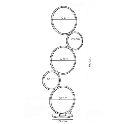 ONLI - LED Stojací lampa RINGS LED/58W/230V 4000K černá