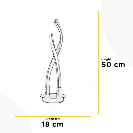 ONLI - LED Stolní lampa DAFNE LED/12W/230V 4000K 50 cm černá