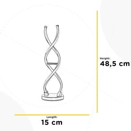 ONLI - LED Stolní lampa DNA LED/12W/230V 4000K 48,5 cm stříbrná