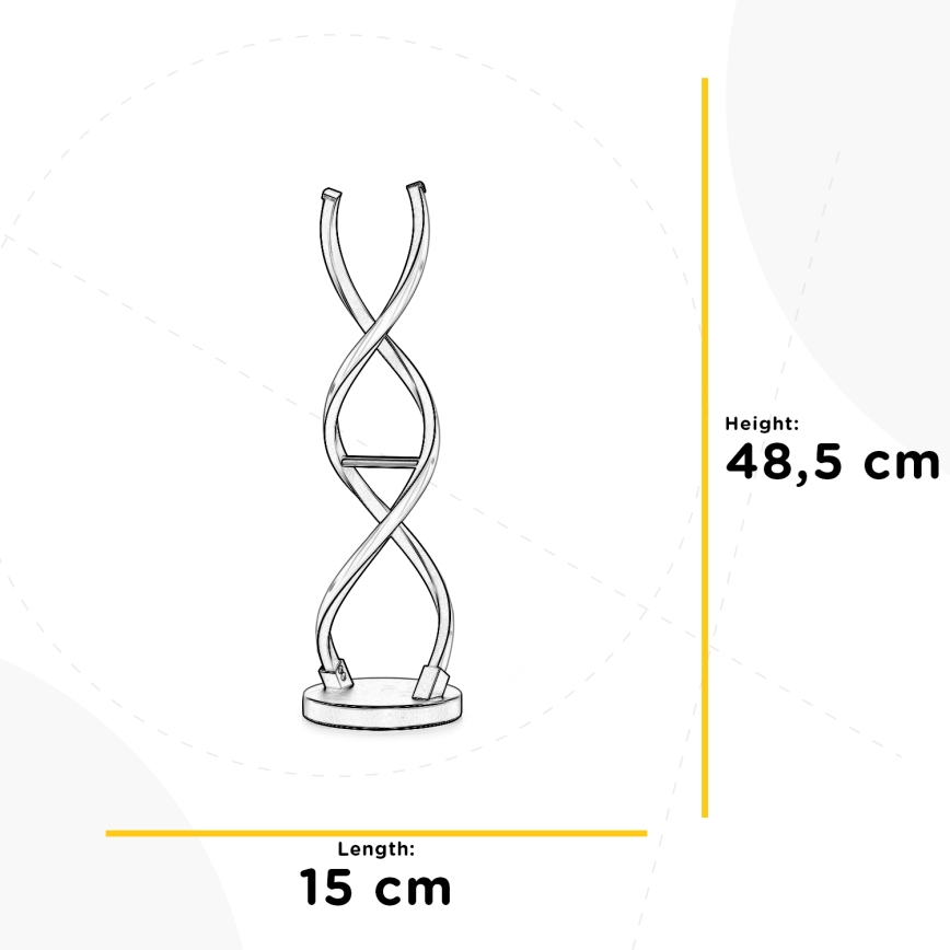 ONLI - LED Stolní lampa DNA LED/12W/230V 4000K 48,5 cm stříbrná