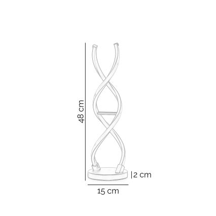 ONLI - LED Stolní lampa DNA LED/12W/230V 4000K 48,5 cm stříbrná