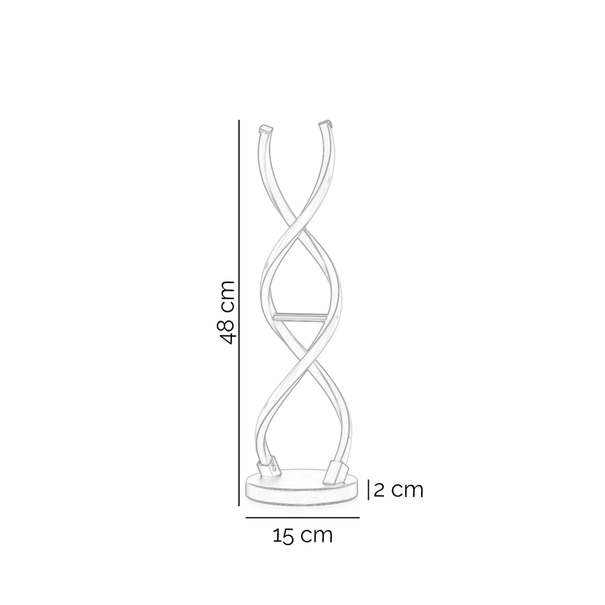 ONLI - LED Stolní lampa DNA LED/12W/230V 4000K 48,5 cm stříbrná