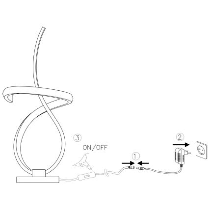 ONLI - LED Stolní lampa KIRA LED/12W/230V 4000K 38,5 cm zlatá