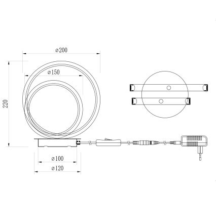 ONLI - LED Stolní lampa NOELIA LED/10W/230V 22 cm zlatá