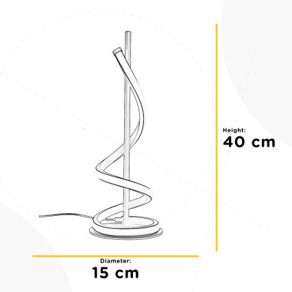 ONLI - LED Stolní lampa TWIST LED/12W/230V 4000K 40 cm černá