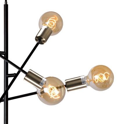 ONLI - Lustr na lanku CROSS 6xE27/22W/230V černá/mosaz