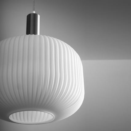 ONLI - Lustr na lanku DOROTY 1xE27/15W/230V bílá/lesklý chrom