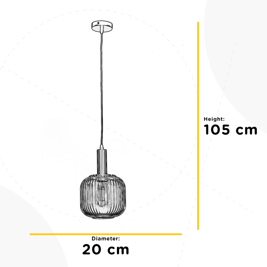ONLI - Lustr na lanku DOROTY 1xE27/22W/230V pr. 20 cm