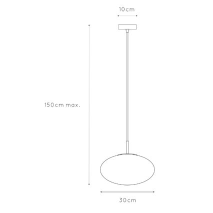 ONLI - Lustr na lanku JANET 1xE27/6W/230V pr. 30 cm