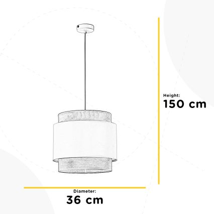 ONLI - Lustr na lanku LICIA 1xE27/22W/230V