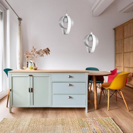 ONLI - Lustr na lanku SERENA 1xE27/22W/230V bílá