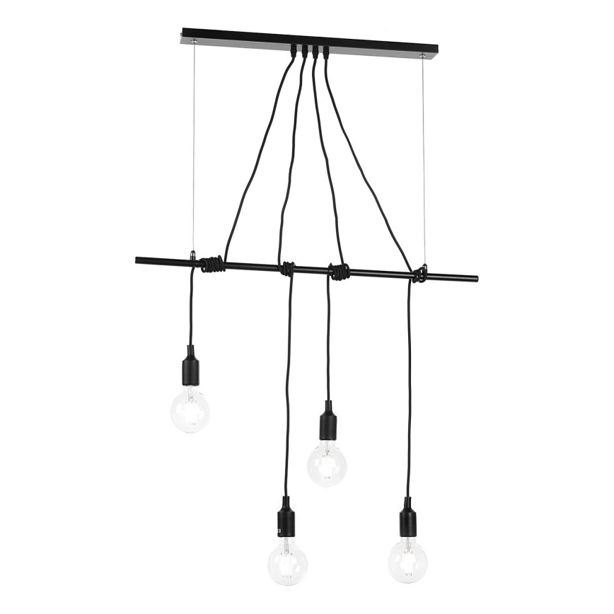 ONLI - Lustr na lanku WIRE 4xE27/15W/230V černá