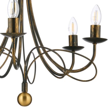 ONLI - Lustr na řetězu MILVIA 5xE14/6W/230V bronzová