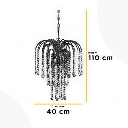 ONLI - Lustr na řetězu PIOGGIA 3xE14/6W/230V lesklý chrom