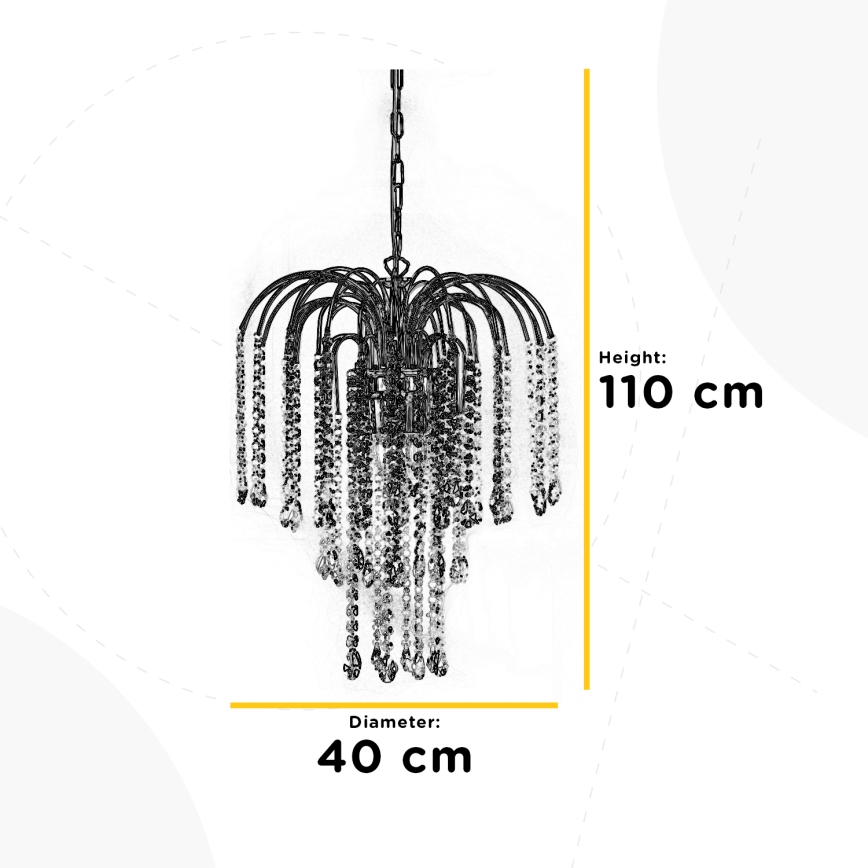 ONLI - Lustr na řetězu PIOGGIA 3xE14/6W/230V lesklý chrom
