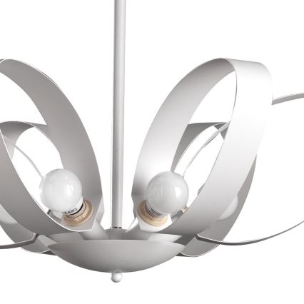 ONLI - Lustr na řetězu SERENA 6xE14/6W/230V bílá