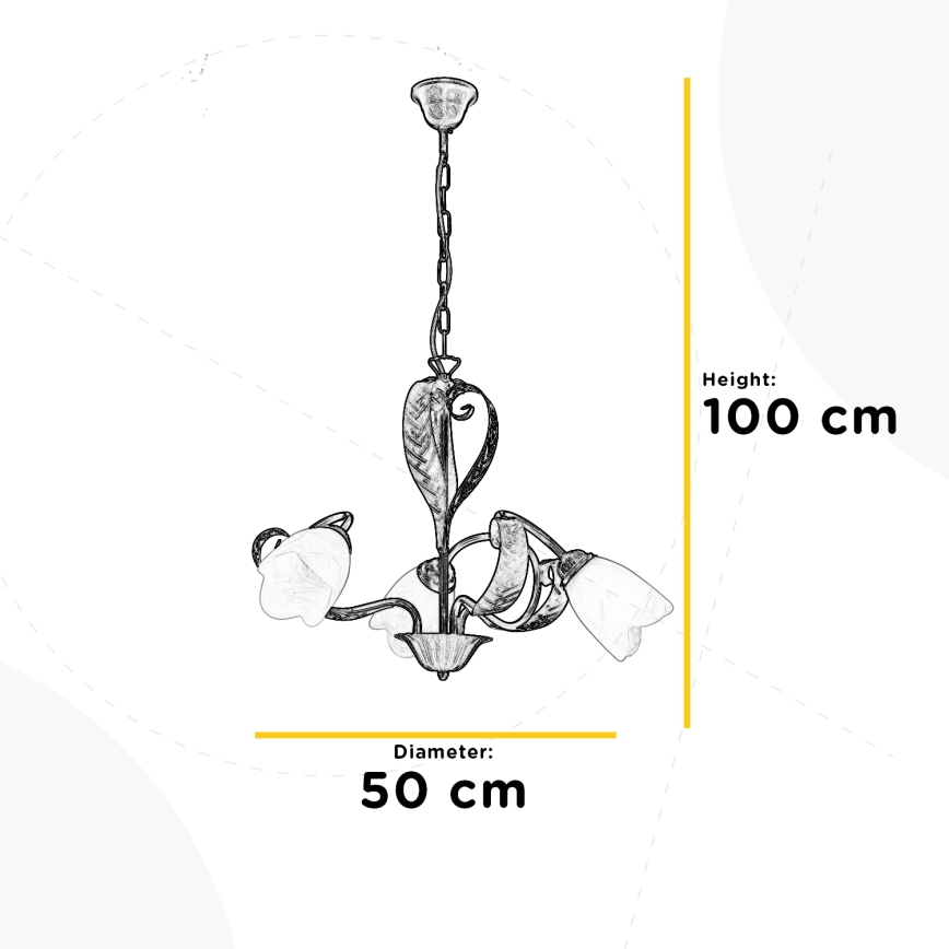 ONLI - Lustr na řetězu SONIA 3xE14/6W/230V