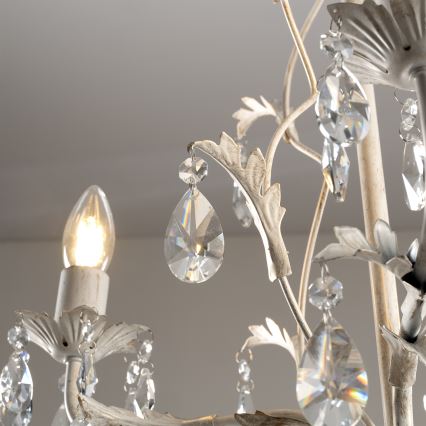 ONLI - Lustr na řetězu TERESA 3xE14/6W/230V bílá