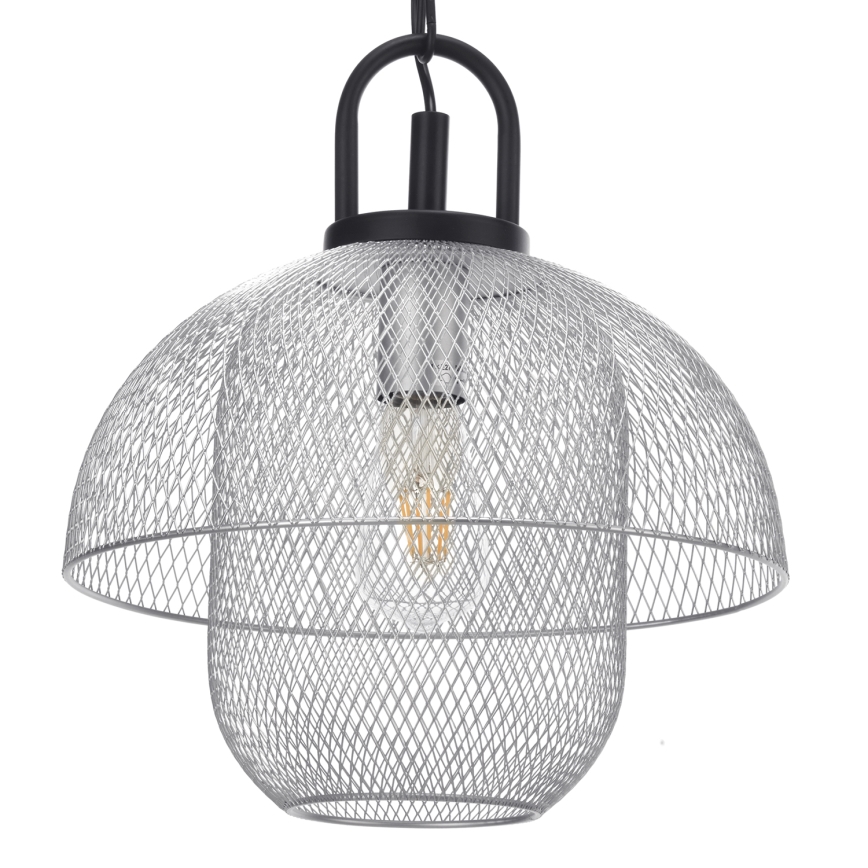 ONLI - Lustr na řetězu ZAIR 1xE27/22W/230V černá/stříbrná