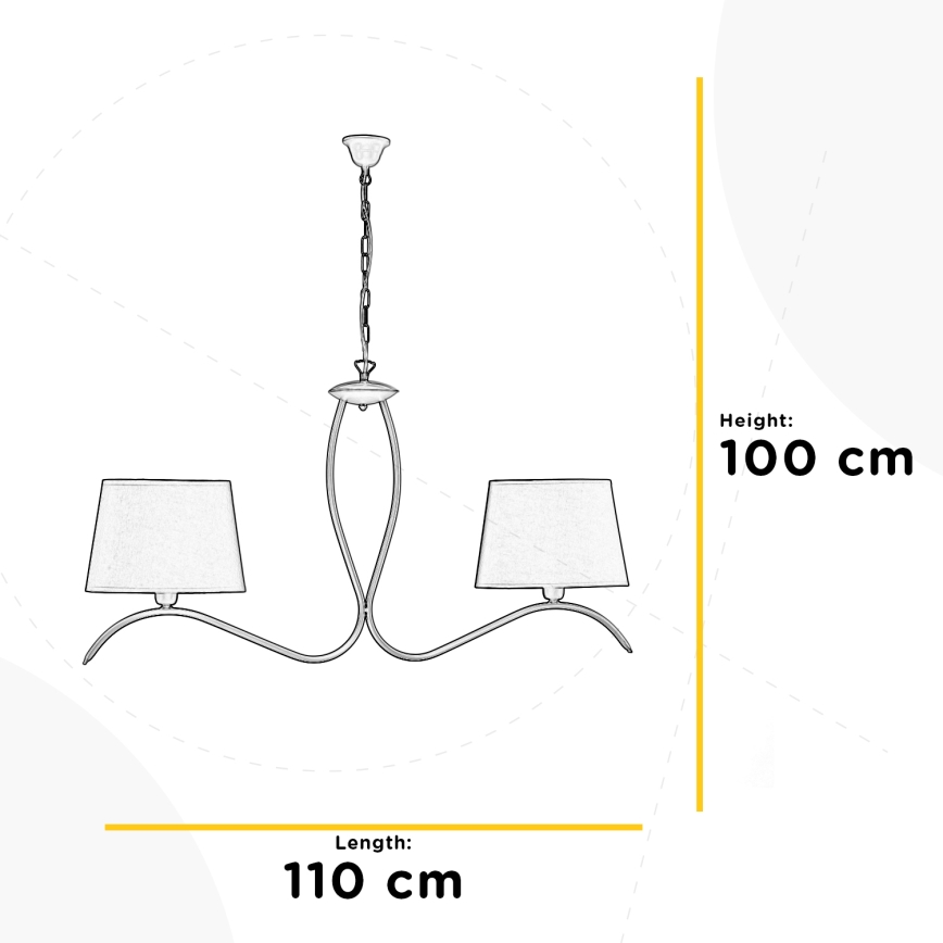 ONLI - Lustr na řetězu ZEN 2xE27/22W/230V