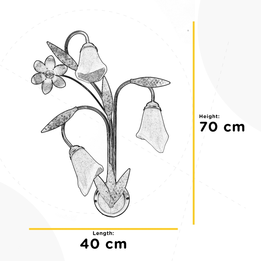 ONLI - Nástěnné svítidlo ALGA 3xE14/6W/230V bronzová