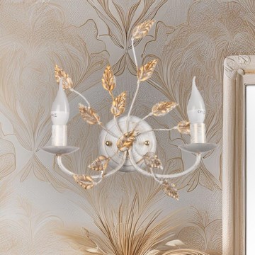 ONLI - Nástěnné svítidlo COLLANA 1xE14/6W/230V bílá/zlatá