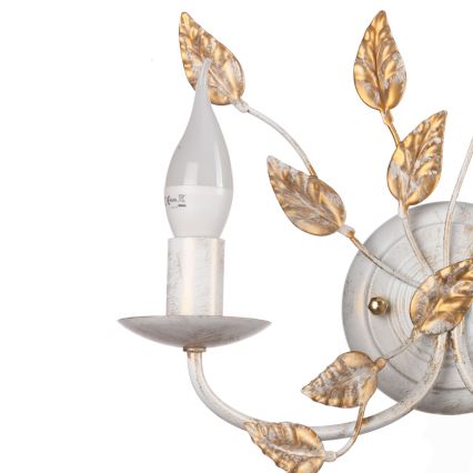 ONLI - Nástěnné svítidlo COLLANA 1xE14/6W/230V bílá/zlatá
