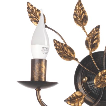 ONLI - Nástěnné svítidlo COLLANA 1xE14/6W/230V bronzová/zlatá