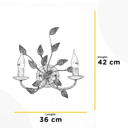 ONLI - Nástěnné svítidlo COLLANA 1xE14/6W/230V bronzová/zlatá
