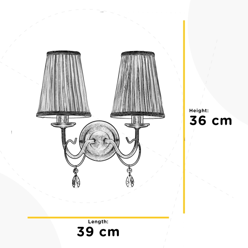 ONLI - Nástěnné svítidlo DELIA 2xE14/6W/230V