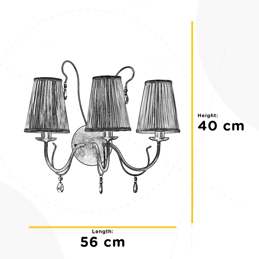 ONLI - Nástěnné svítidlo DELIA 3xE14/6W/230V