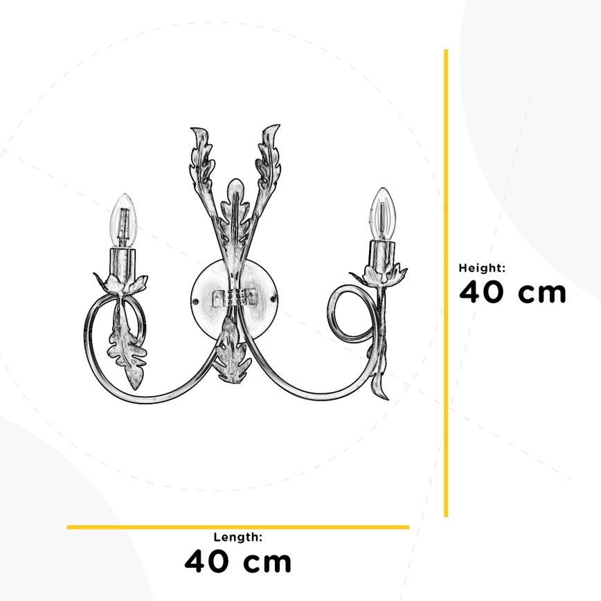 ONLI - Nástěnné svítidlo GRETEL 2xE14/6W/230V