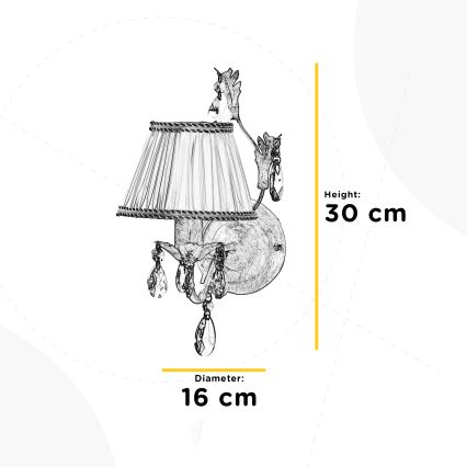 ONLI - Nástěnné svítidlo KAREN 1xE14/6W/230V krémová