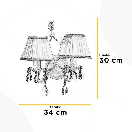 ONLI - Nástěnné svítidlo KAREN 2xE14/6W/230V bílá