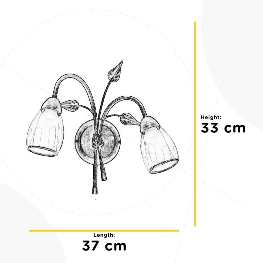 ONLI - Nástěnné svítidlo LILIANA 2xE14/6W/230V