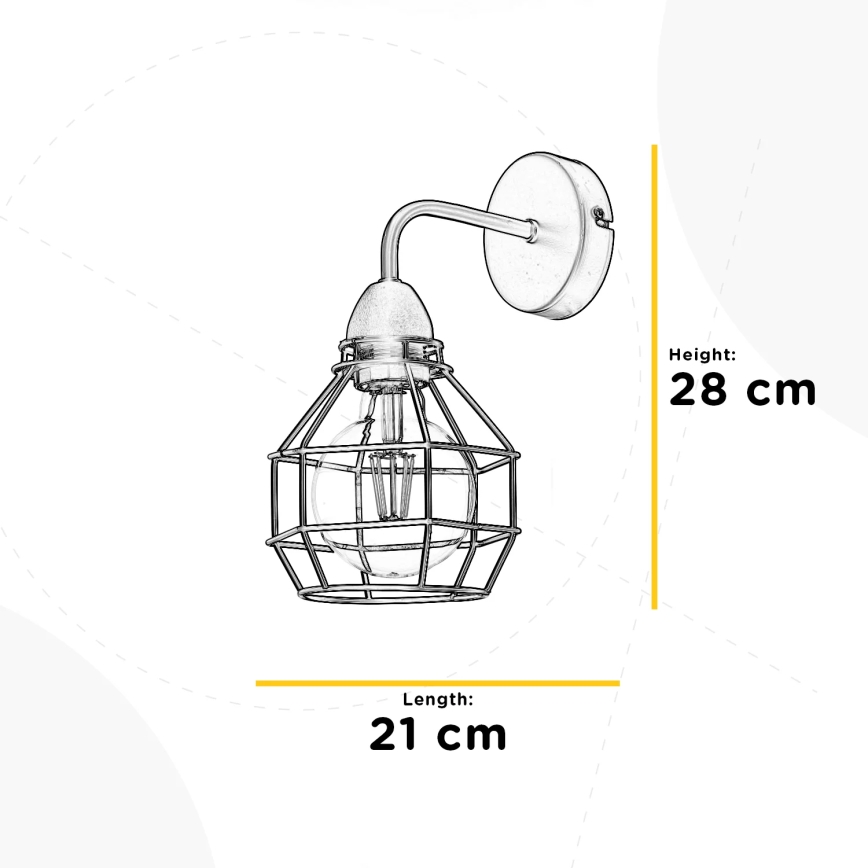 ONLI - Nástěnné svítidlo SPIDER 1xE27/15W/230V černá