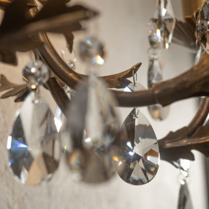 ONLI - Nástěnné svítidlo TERESA 5xE14/6W/230V bronzová