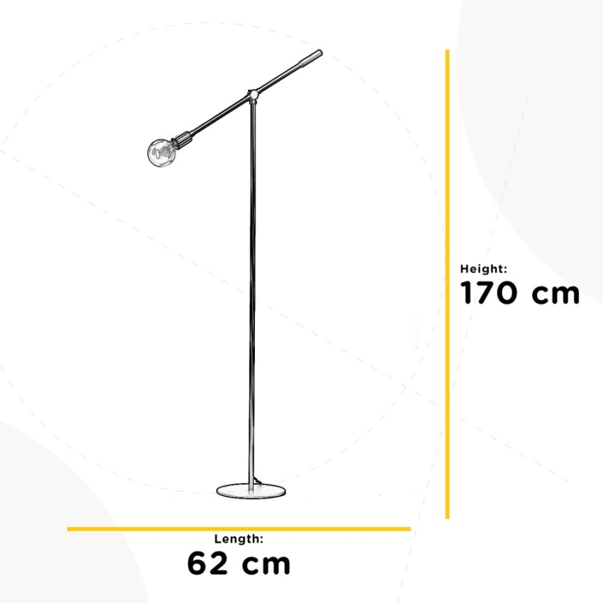 ONLI - Stojací lampa ASTE 1xE27/15W/230V černá/zlatá
