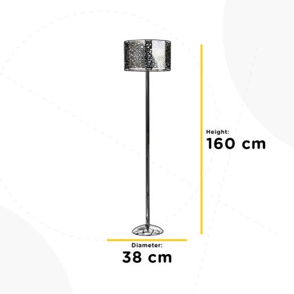 ONLI - Stojací lampa BRUCE 1xE27/15W/230V matný chrom