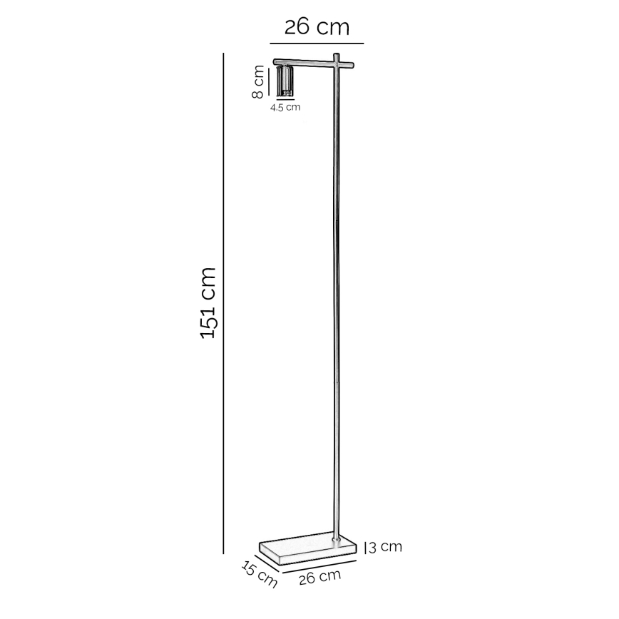 ONLI - Stojací lampa CROSS 1xE27/22W/230V