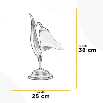 ONLI - Stolní lampa ALGA 1xE14/6W/230V 38 cm bronzová