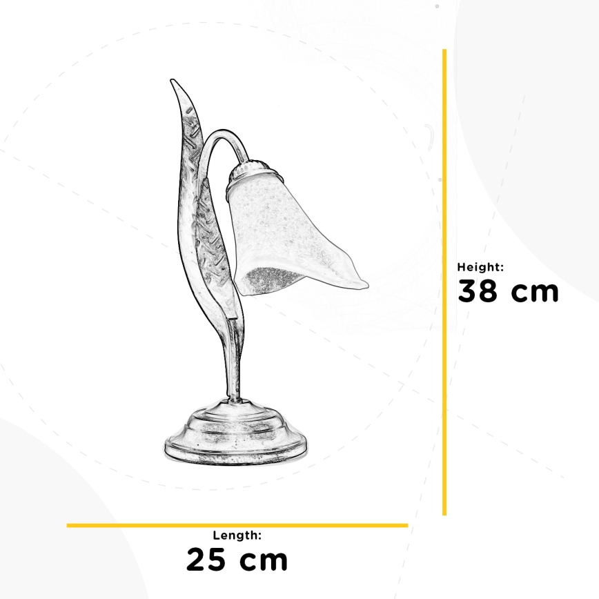 ONLI - Stolní lampa ALGA 1xE14/6W/230V 38 cm bronzová