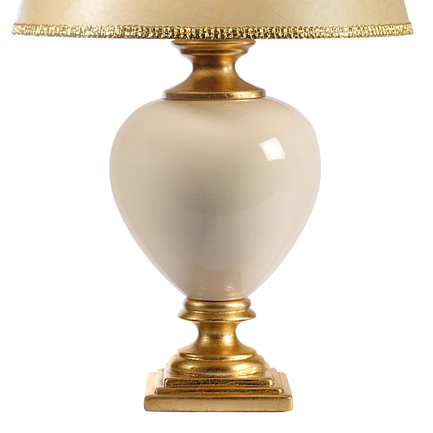 ONLI - Stolní lampa AMADEUS 1xE27/15W/230V 72 cm béžová/zlatá