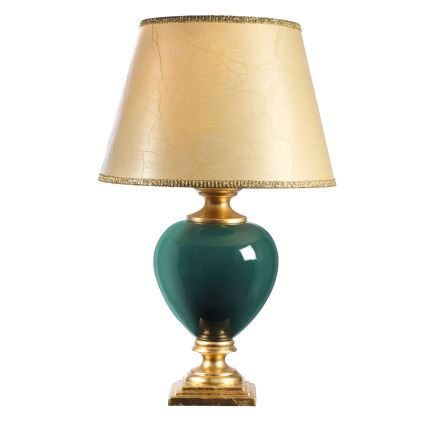 ONLI - Stolní lampa AMADEUS 1xE27/15W/230V 72 cm zelená/zlatá