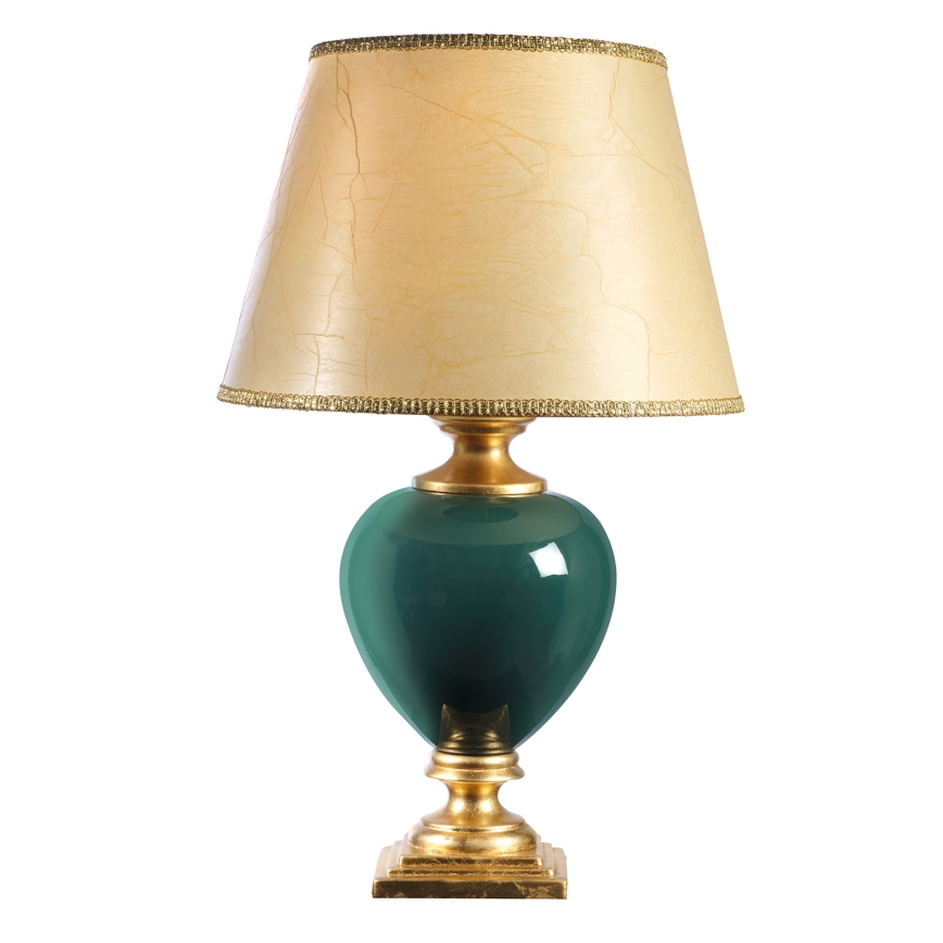 ONLI - Stolní lampa AMADEUS 1xE27/15W/230V 72 cm zelená/zlatá