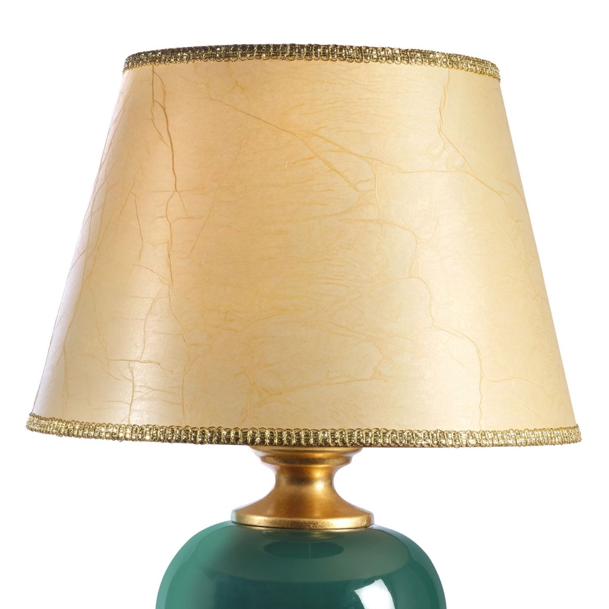 ONLI - Stolní lampa AMADEUS 1xE27/15W/230V 72 cm zelená/zlatá